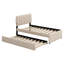 Lit plateforme tapissier avec lit gigogne
