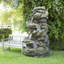 Fiberglass and Resin Tiered Woodcut Fountain-97804529