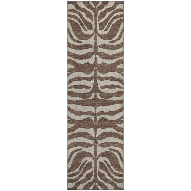 Premium Machine Washable Goulven AMF1042 Animal Print Rug