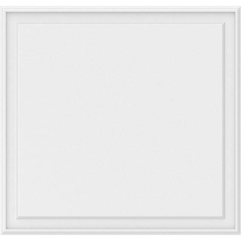 Panneau mural surélevé en PVC blanc Legacy, H 38 po x l 40 po x P 0,63 po