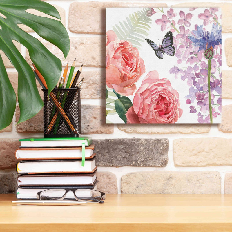 «Boho Bouquet XV» par James Wiens, art mural sur toile, H 12 po x l 12 po x P 0,75 po