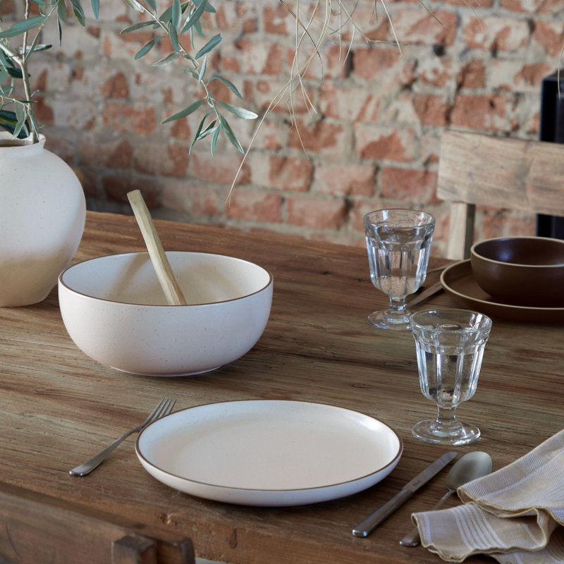 Monterosa Stoneware Dinner Plate, Cream Cocoa