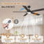 5-Blade Modern Ceiling Fan with Lights, Remote and Alexa Control, Quiet DC Motor, Dimmable, Outdoor Indoor-1393436458-1393436462