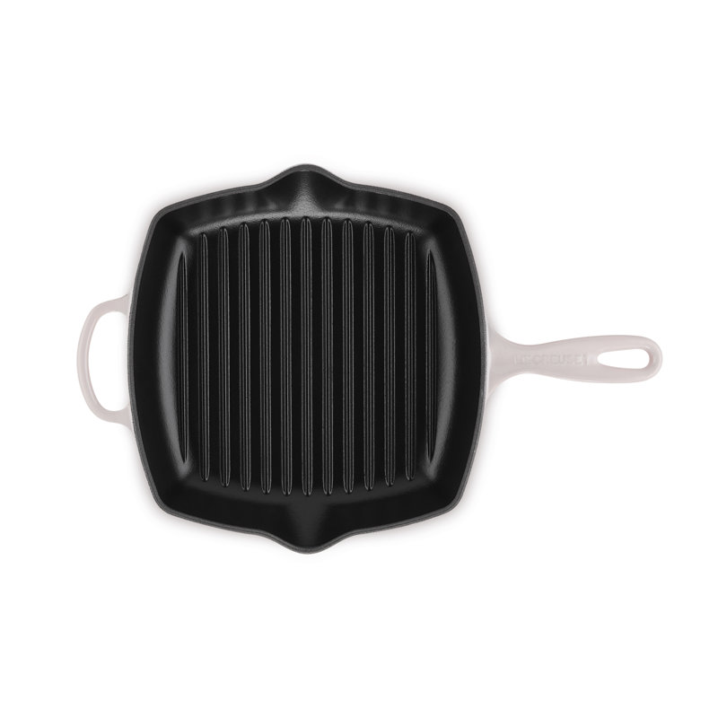 Le Creuset Cast Iron Square Grillit 26cm, Shell Pink