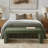 Boucle Waterfall Bench Green 52"W