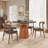 Round Solid Wood Pedestal Dining Table 39"/43"-624123128-624123110