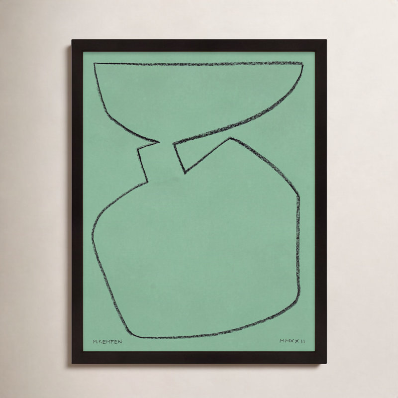 Sage 2 By Michael Kempen - Framed Wall Art, 30" H x 24" W x 1.25" D, Black