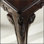 Traditional Ornate Detailing Dark Cherry Finish Wood End Table, Perfect For Enhancing Home Decor And Adding Elegance.