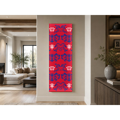 Red & Navy Baroque — National Football Teams Canvas Wall Art