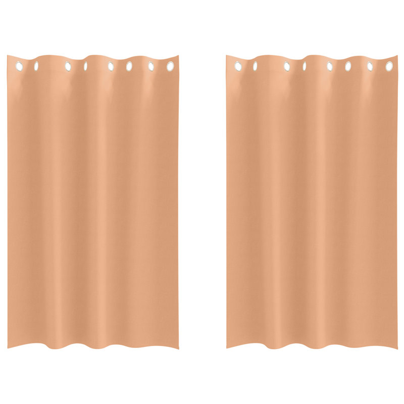Tacorian Curtain Pair, 140cm Width x 175cm Drop, Light Brown