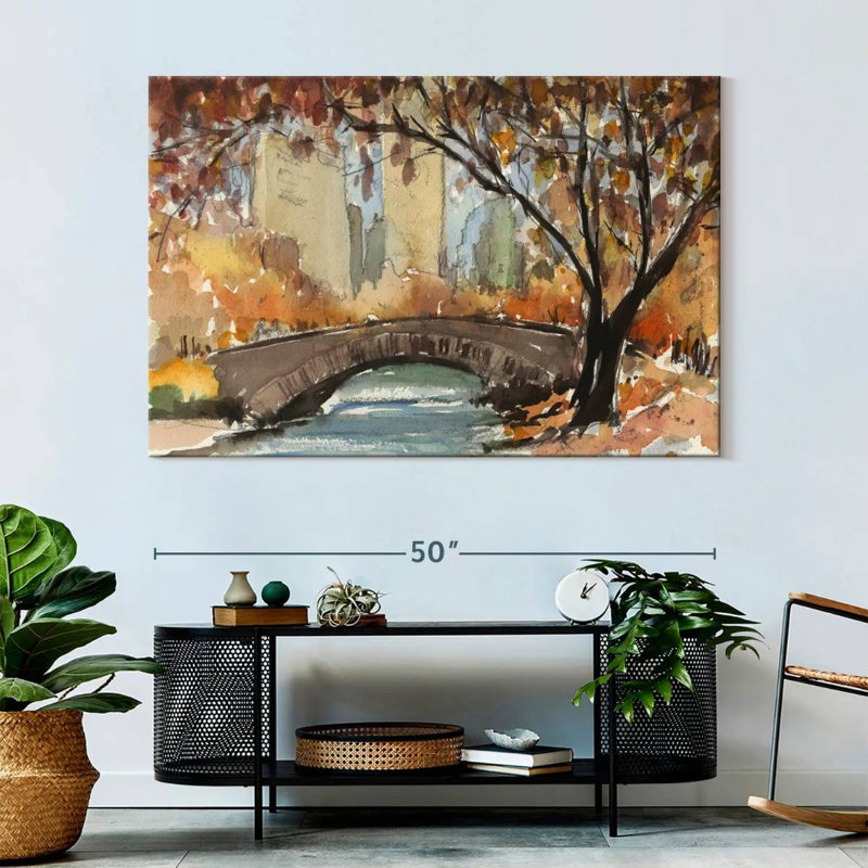 Autumn in New York Study I, H 34 po x l 51 po