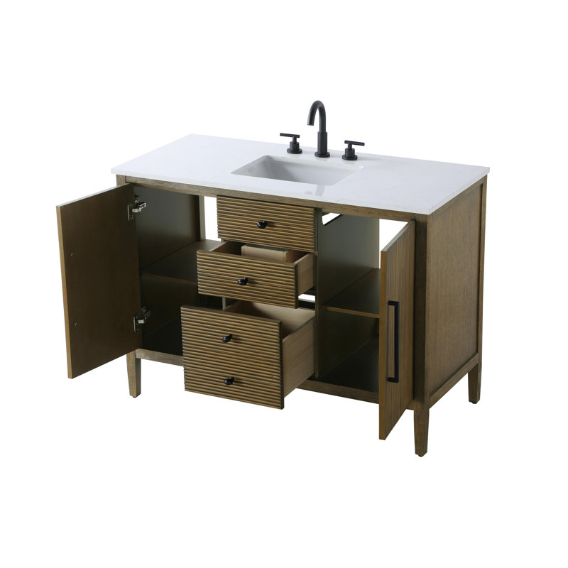 Meuble-lavabo simple 48 po, Noisette chêne
