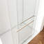 Porte de douche coulissante double 3/8 po (10 mm) en verre trempé transparent, l 56 po à 60 po x H 76 po, rail carré, revêtement facile à nettoyer, finition nickel brossé et tampon de 76 po h coulissant, verre, finition, propre Imperméable, inclus-117446073