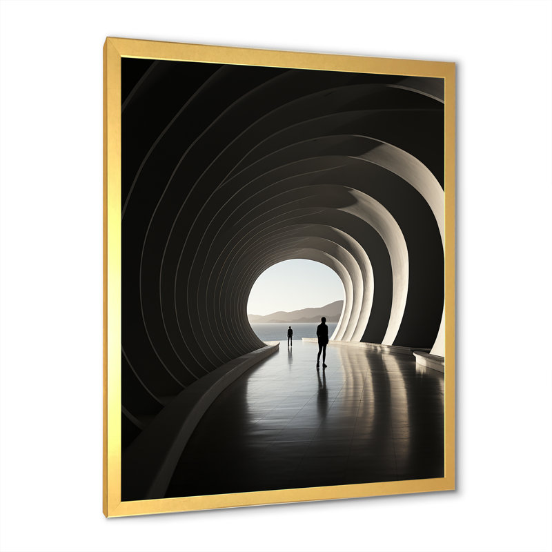 Modern City Architecture - Bâtiments, art mural, salon, H 40 po x l 30 po x P 1,5 po, Cadre photo doré simple