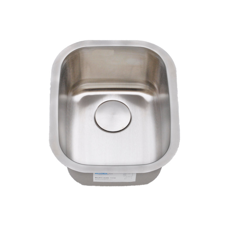 12.375'' L Single Bowl Stainless Steel Kitchen Sink