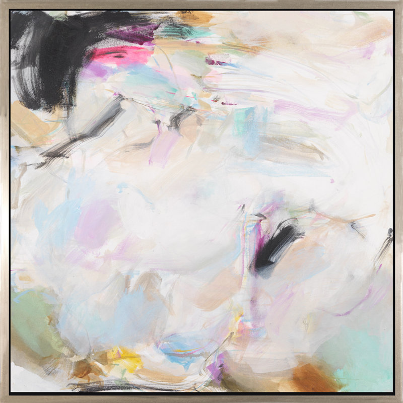 Random Gaze - peinture sur toile à cadre flottant