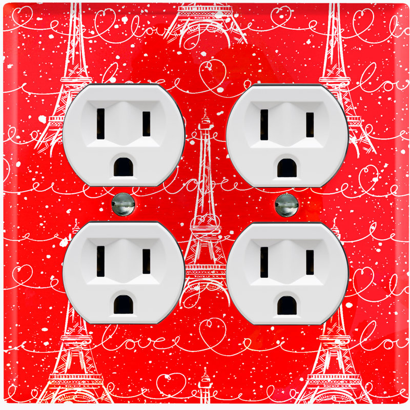 Patterned 2 - Gang Toggle Light Switch Standard Wall Plate