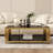 47 '' Rectangular Glass Double-Layer Coffee Table