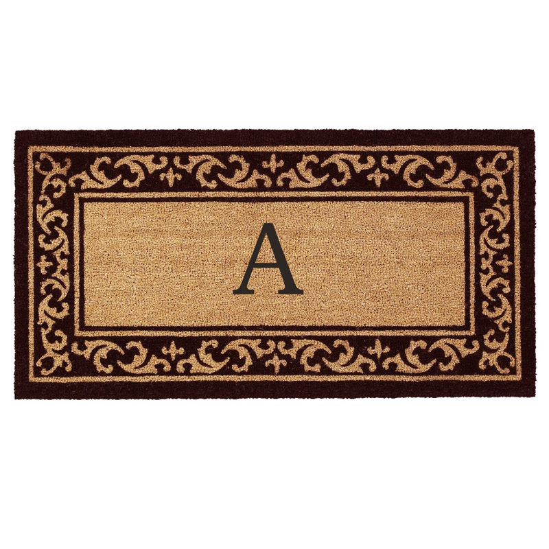 Zawacki Personalizable Non-Slip Doormat, A, Rectangle 2'6" x 4'