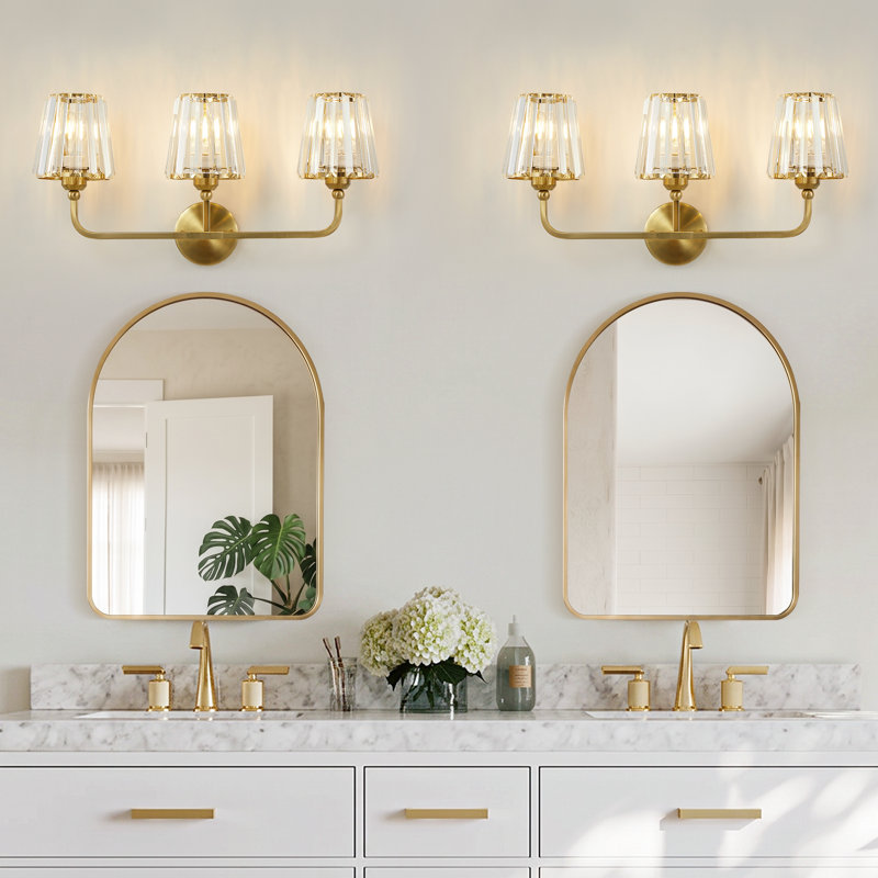 Luminaires de meuble-lavabo de salle de bain, luminaires de salle de bain 3 lumières modernes au-dessus d'un miroir, 3 Lights