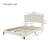 Upholstered Platform Bed With Saddle Curved Adjustable Headboard And Diamond Tufted Details,Wooden Slats And Metal Support, No Box Spring Needed,Beige-1297766119
