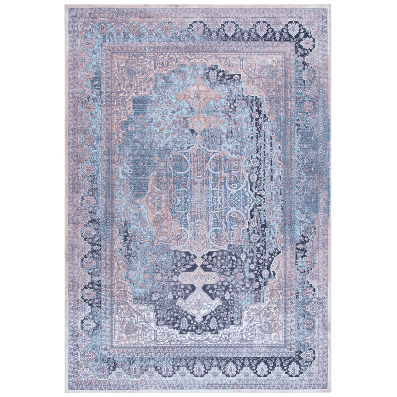 Hallel Performance Machine Washable Oriental Rug, Rectangle 9' x 12'