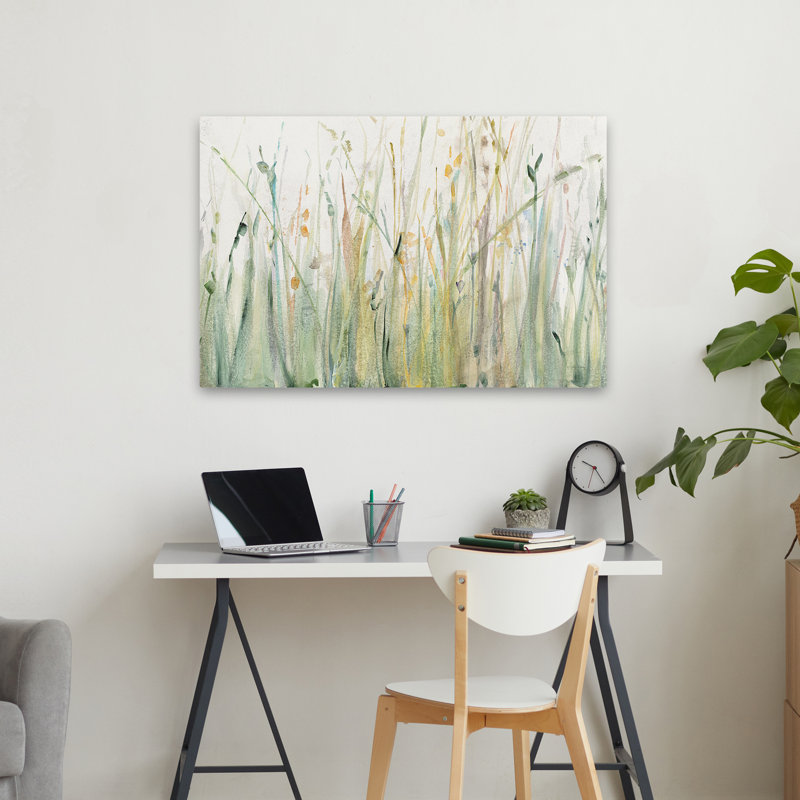 Abstract Fields - Spring Grasses I, 24" H x 36" W