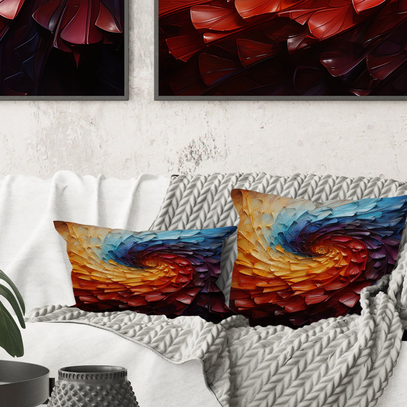 Coussin Rhythic Pulse I - Abstract Spirals