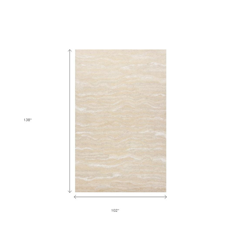 Tapis intérieur touffeté à la main 9 pi x 12 pi ivoire