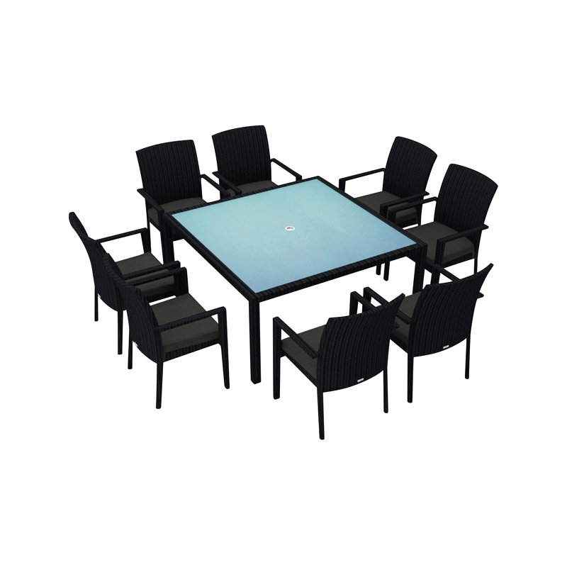 Urbana Outdoor 9 - Piece Dining Set, Canvas Charcoal Sunbrella® Canvas