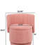 Fauteuil pivotant à 360 degrés avec espace de rangement, convenant à la chambre à coucher et au salon (rose)-684719906