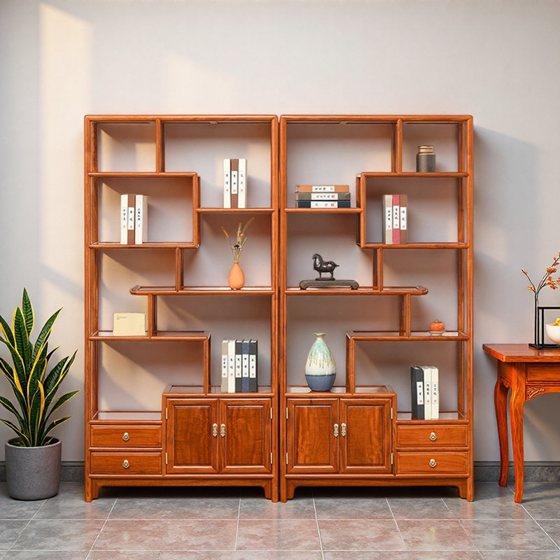 New Chinese Retro Style Bookcase
