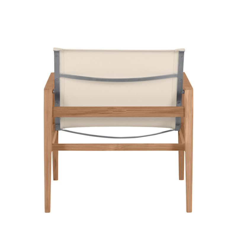 Coast Patio Lounge Chair, Natural Teak Frame/Canvas Sling
