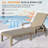 Set of 2 Outdoor Lounge Chairs with 6-Position Adjustable Backrest for Poolside, Patio, Garden, and Deck Use.-129594796