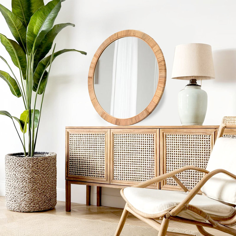 Miroir rond 25 po Boho Chic