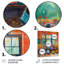 Impression d'art mural orange et bleu Creative Classroom School II - Écoles-183262191-183262178