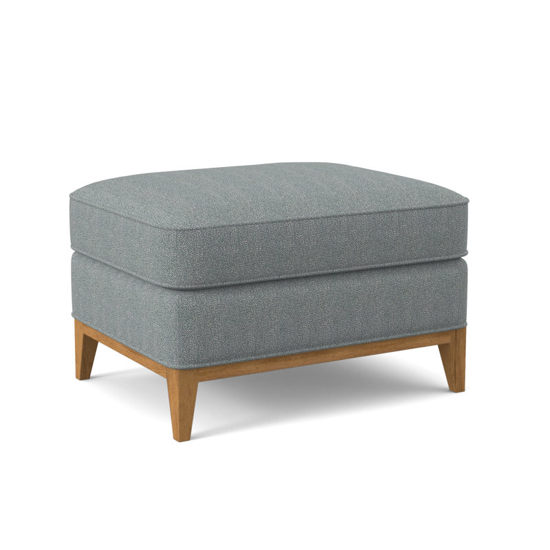 Sonoma Upholstered Ottoman, Amber, Maya Cyan Polyester Blend