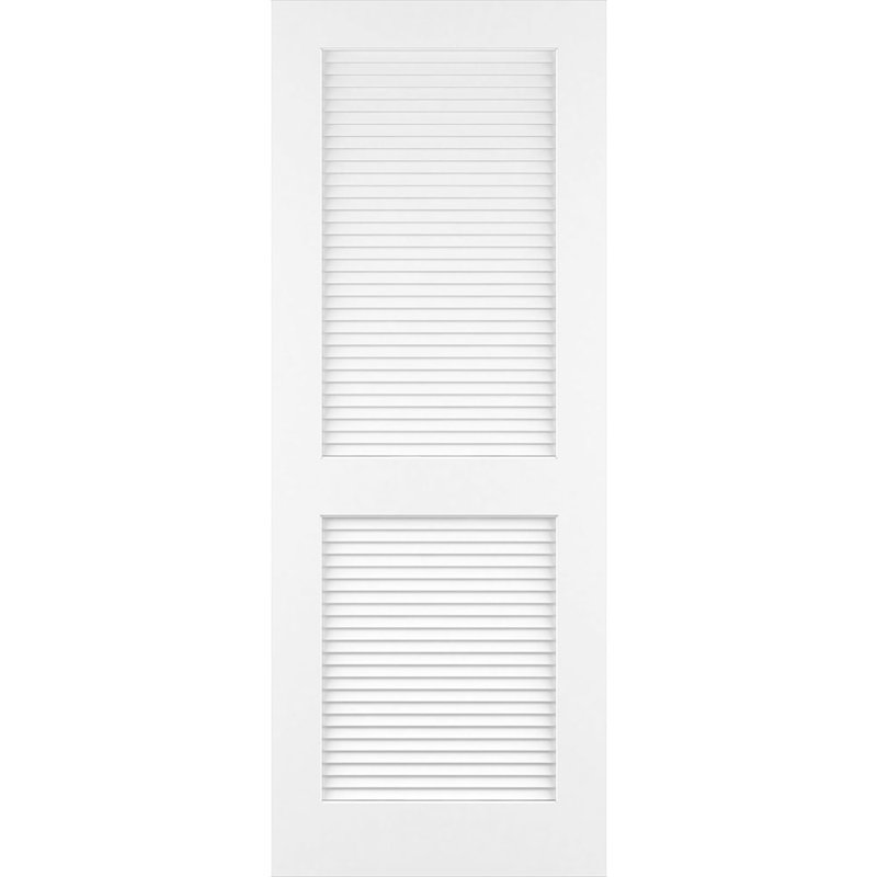 Porte standard en bois manufacturé à persiennes, Avec un couche d'aprêt, 18 po x 80 po