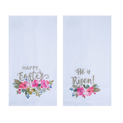  Ensemble de 2 décorations de Pâques brodées en tissu