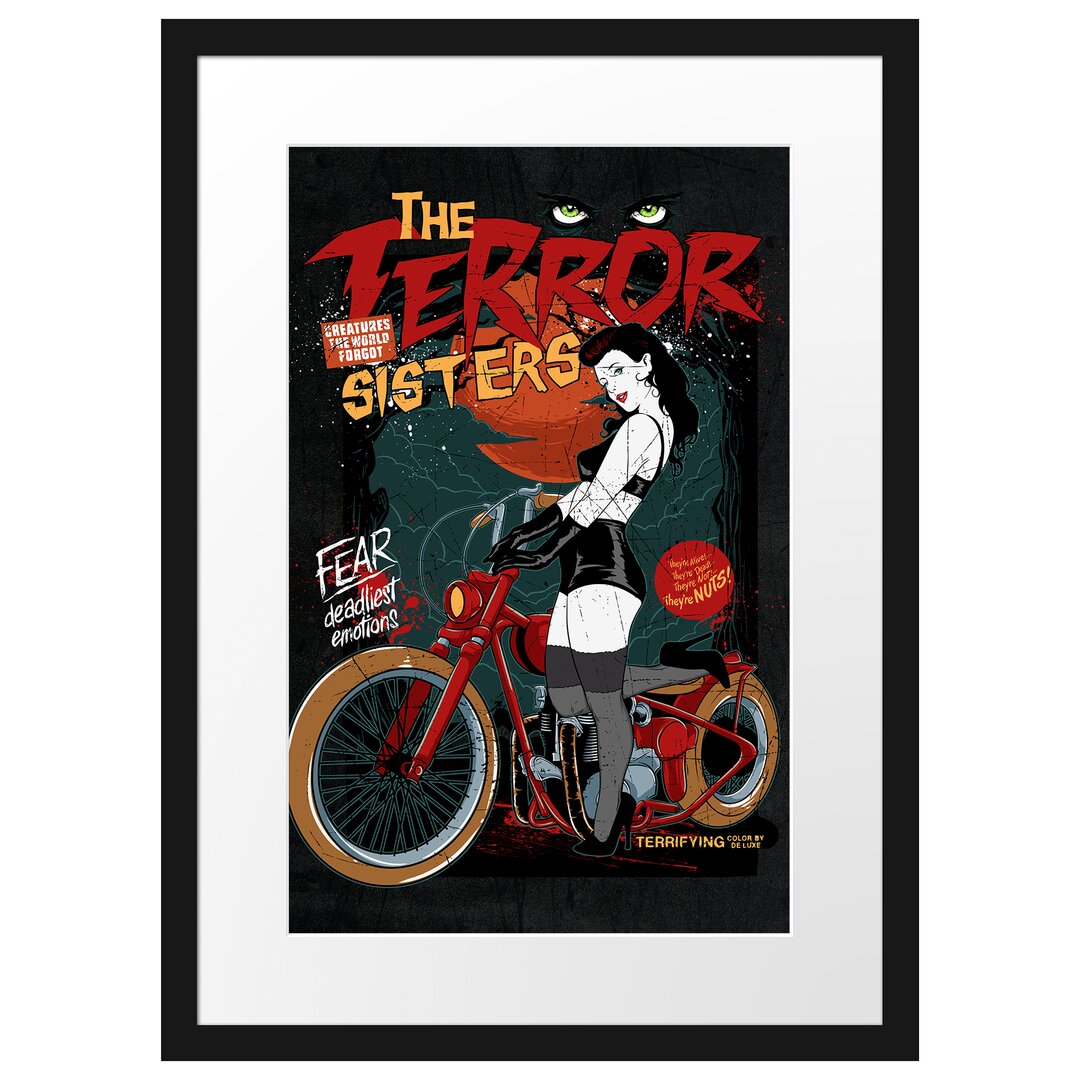 Gerahmtes Poster The Terror Sisters Black