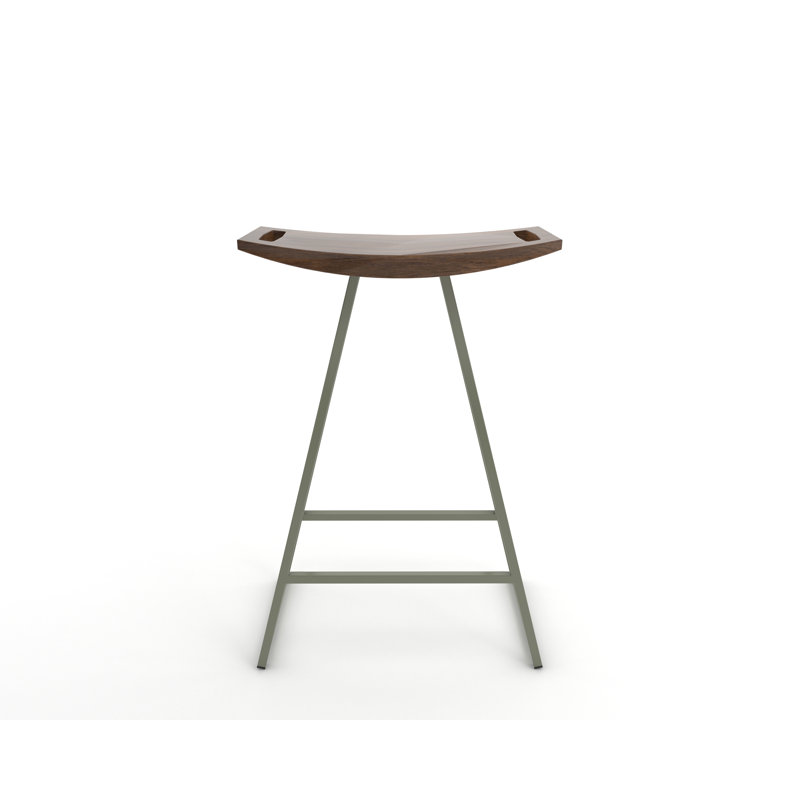 Tabouret de comptoir 24 po Roberts, Noyer, Vert prairie