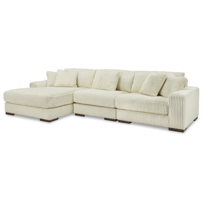Lindyn Ivory 3pc Chaise Sectional