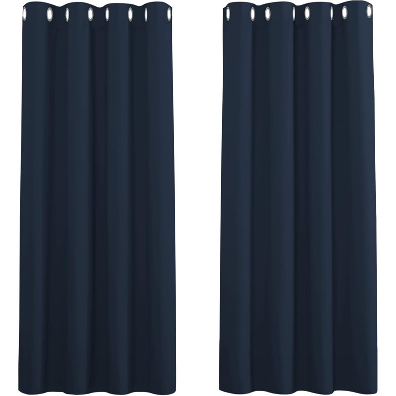 Blackout Curtain Pair, Navy Blue