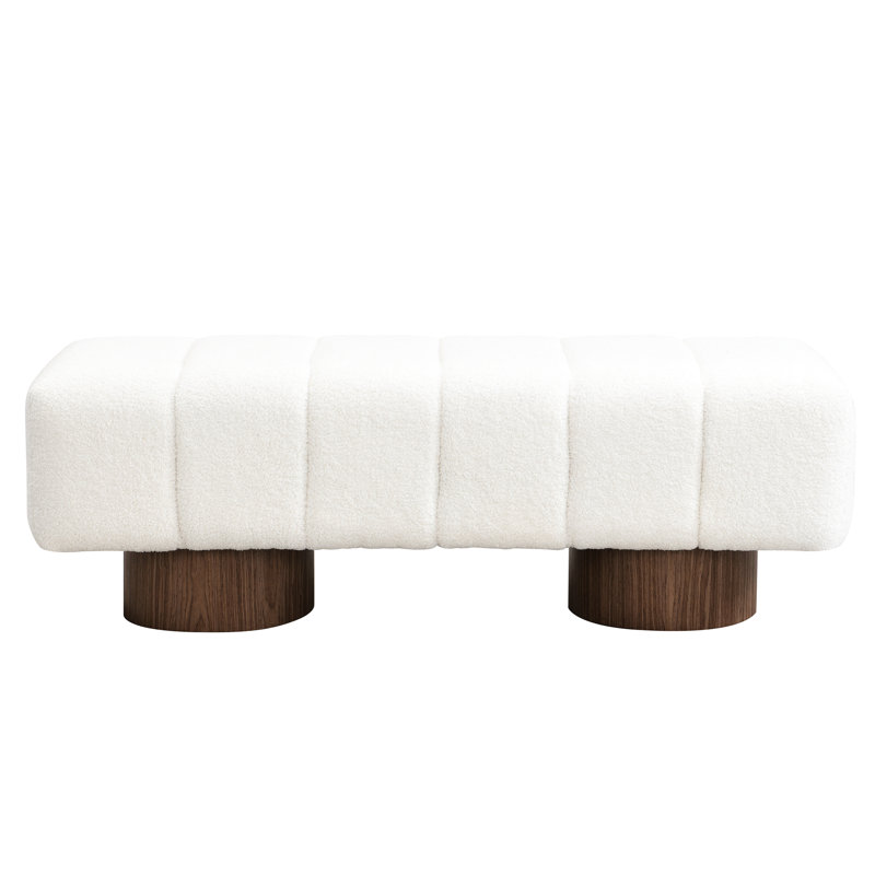 Banc rembourré en blanc Boucle