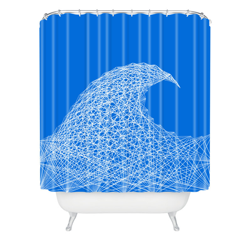 Rideau de douche simple fimbis wave