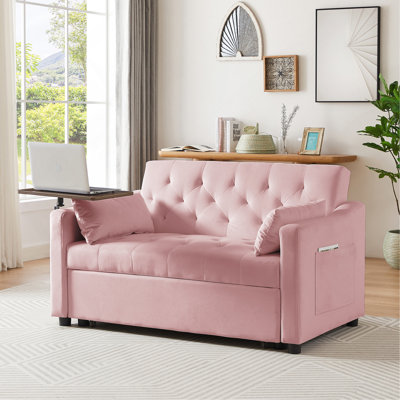 PINK VELVET Sofa BED