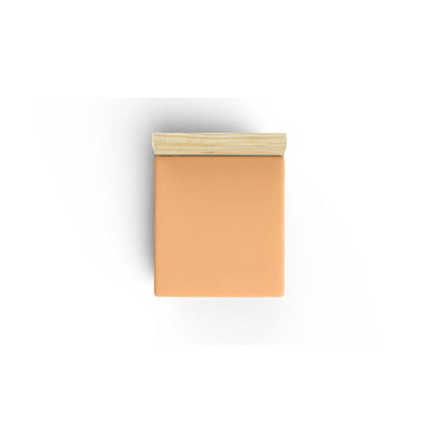 Premium Ranforce Single Large Fitted Sheet, 100% Cotton, Pale Orange, Fits Mattresses Up to 12 Inches Deep | Soft, Breathable, Durable Fabric | Perfect for Comfortable Sleep, Size: 39 x 75 + 11.8 Deep