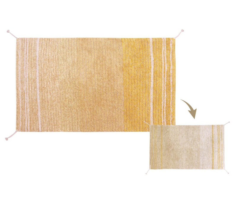 Reversible Washable Rug Twin Amber, Rectangle 2' 7" x 4' 7"