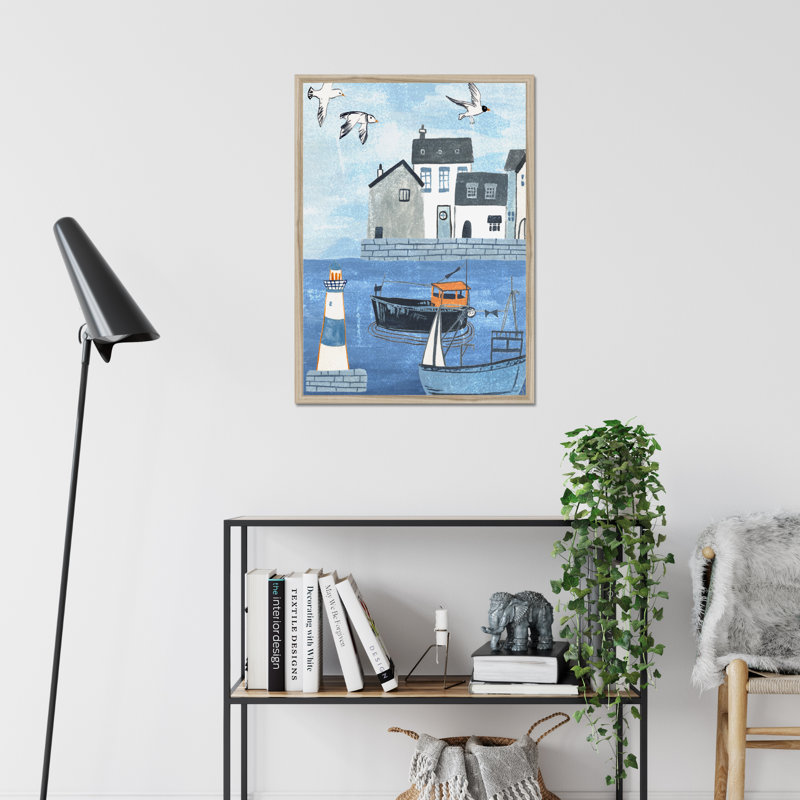 Sailors Rest IV by Melissa Wang - Painting, Natural Wood Framed Paper Print, 50cm H x 34cm W