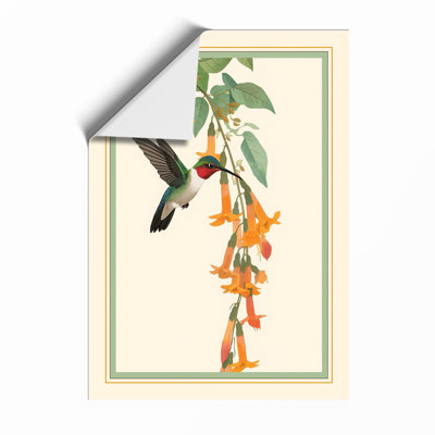 Bird Among Blossoms Botanical - Framed Print